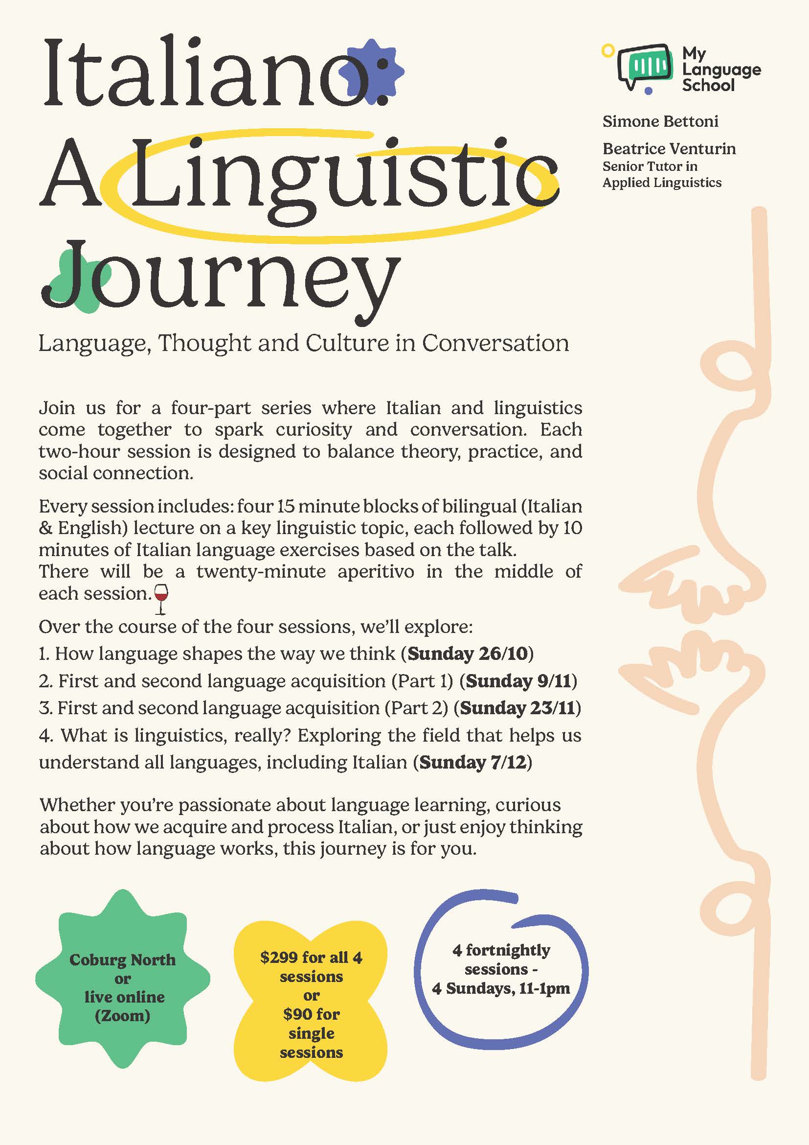 thoughts languages words linguistics course italian